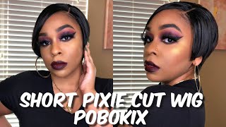 Short 4X4 Pixie Cut Bob Lace Closure Wig | Pobokix | Lindsay Erin