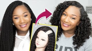 Wao ‼️  She Made A Kinky Straight U-Part Wig! See What Happens When She Curls It | Ft Alipearlhair
