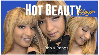 Blonde Wig With Bangs |Me Myself & I |Hotbeautyhair Review