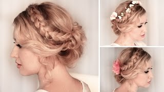 Braided Updo Hairstyle For Back To School, Everyday, Party, Medium/Long Hair Tutorial