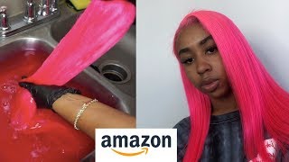 Amazon Wig Slay | Cheap 613 13X6 Wig | Hot Pink