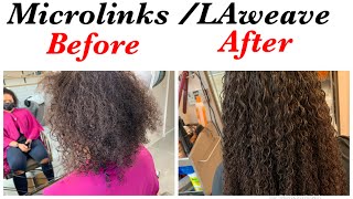 Amazing Hair Transformation | La Weave | Microlinks On Curly Hair.