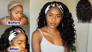 New!! Trendy Headband Wig For Natural Hair!!! How To Install & Style!!Wigencounters|Mona B.