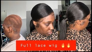 Most Realistic Full Lace Wig Install! Melt Down & Sleek Ponytail
