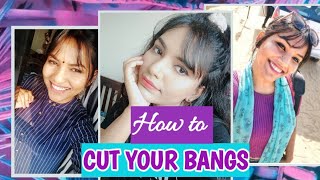 എങ്ങനെ സ്വന്തമായി മുടി മുറിക്കാം | How To Cut Bangs At Home | Diy Haircut | Malayalam
