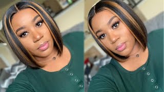 Straight Out The Box!!! Perfect For Beginners | 5X5 Closure Highlight Bob Wig | Myfirstwig