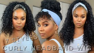 Best Curly Headband Wig Ever ! No Lace! No Glue! No Gel! | Best Curly Wig | Niawigs | Alwaysameera