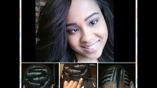 Sew In Weave Hair Extensions ✿ Braid Pattern & Install ✿ Protective Hairstyle Bob Weave Part 1