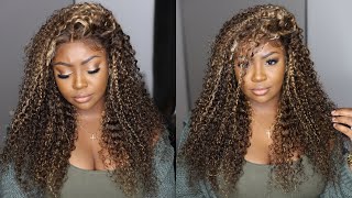 Do Blondes Have More Fun? | Curly Highlight Blonde Wig Install For Beginners | Beauty Forever