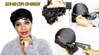 How To Make A Pixie Cut Wig | Diy Pixie Cut Wig Tutorial Ft Beauty Afro B | Hot Glue Method
