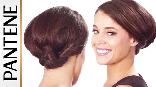 Easy Updos For Short Hair: Twisted Low Chignon