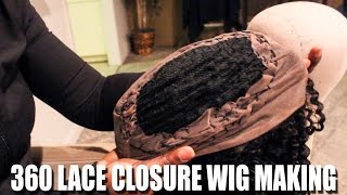 How To Make A 360 Lace Closure Wig| Wig Making 101| Beautycutright