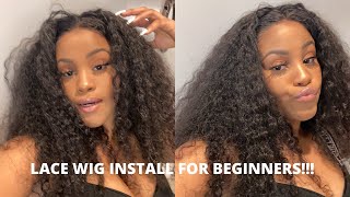 370 Lace Wig Install For Beginners (Fake Scalp) || Elva Hair