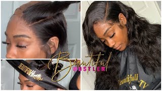 How To Define Your Part On A Lace|5*5 Lace Closure Installation |Very Detailed