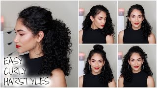 4 Easy Curly Hairstyles | Truly Yanely