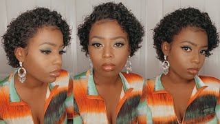 Omg!!  I Tried A Bomb Pixie Cut Curly Full Lace Wig | For Beginners & No Work Needed Ft Superbwigs