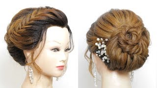 Braided Bridal Hairstyle For Long Hair. Wedding Prom Updos