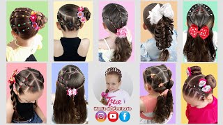 9 Penteados Infantis Fáceis Para Escola Ou Passeios | 9 Easy Hairstyles For School Or Outings.