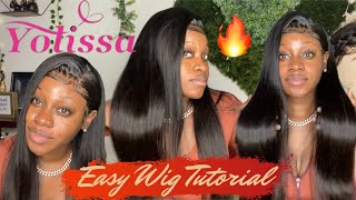 It’S Givingwatch How Easy This Body Wave Wig Goes Bone Straight Baby Hair Tutorial Ft.Yolissa Hair