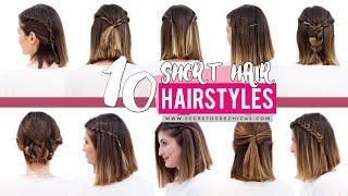 10 Quick And Easy Hairstyles For Short Hair | Patry Jordan