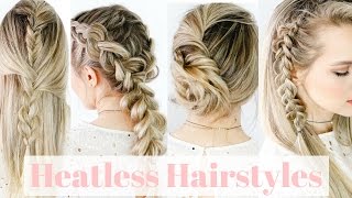 Heatless Hairstyles On Straight Hair! - Kayleymelissa