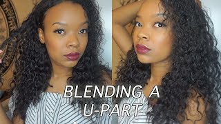 How I Style/Blend My Curly U-Part Wig! | Ft. Addcolo Hair