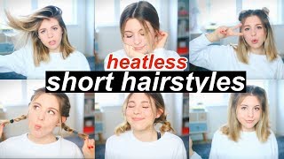 6 Heatless Hairstyles For Short Hair