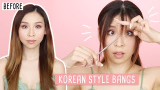 How To: Cut Korean Style Bangs (With No Experience) ✂️