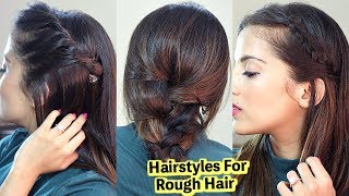 Medium Hairstyles For Dry Rough Hair / Quick & Easy Tips | Knot Me Pretty