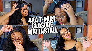 T-Part 4X4 Closure Wig Install Ft.  Klaiyi Hair