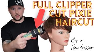 Pixie Haircut 2021 - Clipper Over Comb - How To Pixie Cut