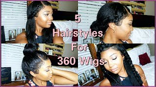 5 Easy Hairstyles! 360 Lace Frontal Wig Ft. Bestlacewigs