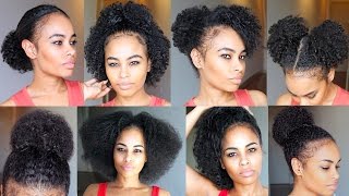10 Quick & Easy Natural Hairstyles Under 60 Seconds! For Short/Medium Natural Hair