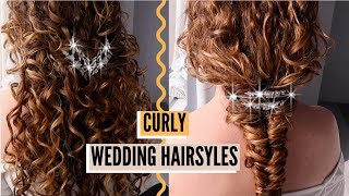 3 Easy Wedding Curly Hairstyles | Bebonia Clip In Curly Hair Extensions
