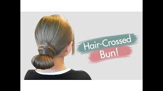 Hair-Crossed Bun | Updos | Cute Girls Hairstyles