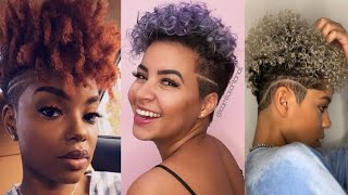 Tapered Cut On Natural Hair Compilation Videos | Shaved Hairstyles For Black Women With 4C, 4B Hair