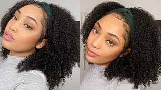 Natural Looking Kinky Curly Headband Wig !!|Ft. Wequeen Hair.