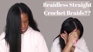 Straight Crochet Braids Using The Braidless Method?! | Experiment With Me!