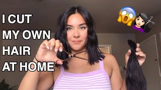 Diy Hair Cut| Cutting My Own Hair At Home| Shoulder Length Hair| Becky Colunga