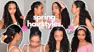 10 Easy Hairstyles For Curly Hair - Spring 2021 ✨