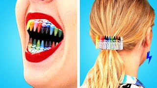 Best Hair Hacks To Try | Long Hair Problems! Back To School Makeup And Supplies By Crafty Panda