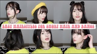 Even More Hairstyles Without Heat(For Short Hair And Bangs)