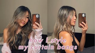 How I Style Curtain Bangs & Curl My Hair (Effortless Curls, Cut And Color, Fave Products)