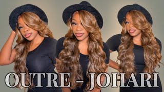 This Lace Is Top Tier! | Outre Sleeklay Johari Synthetic Wig Install | 3Drff/Amber Blonde