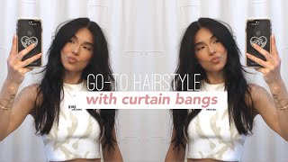 How I Style My Hair | Curtain Bangs | Faye Claire