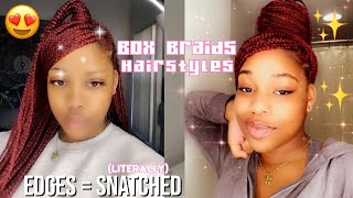 Swoop Bang Box Braid Hairstyles! |