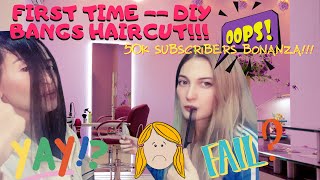 50,000 Subscribers Special Part 2 | Diy Bangs Haircut Gone Bad? | Thank You All!!! We ♥️ You!!!