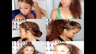 6 Quick Curly Hairstyles ( No Heat) || Letnicoletalk