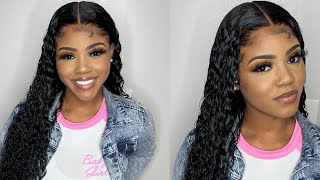 How To Get The Wet Hair Look  | Curly Wig Install  | Nadula Hair |