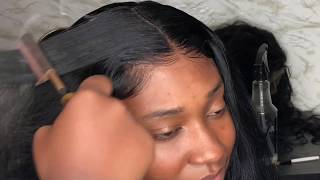 Seamless Lace Closure Install | Plucking, Baby Hairs, Styling